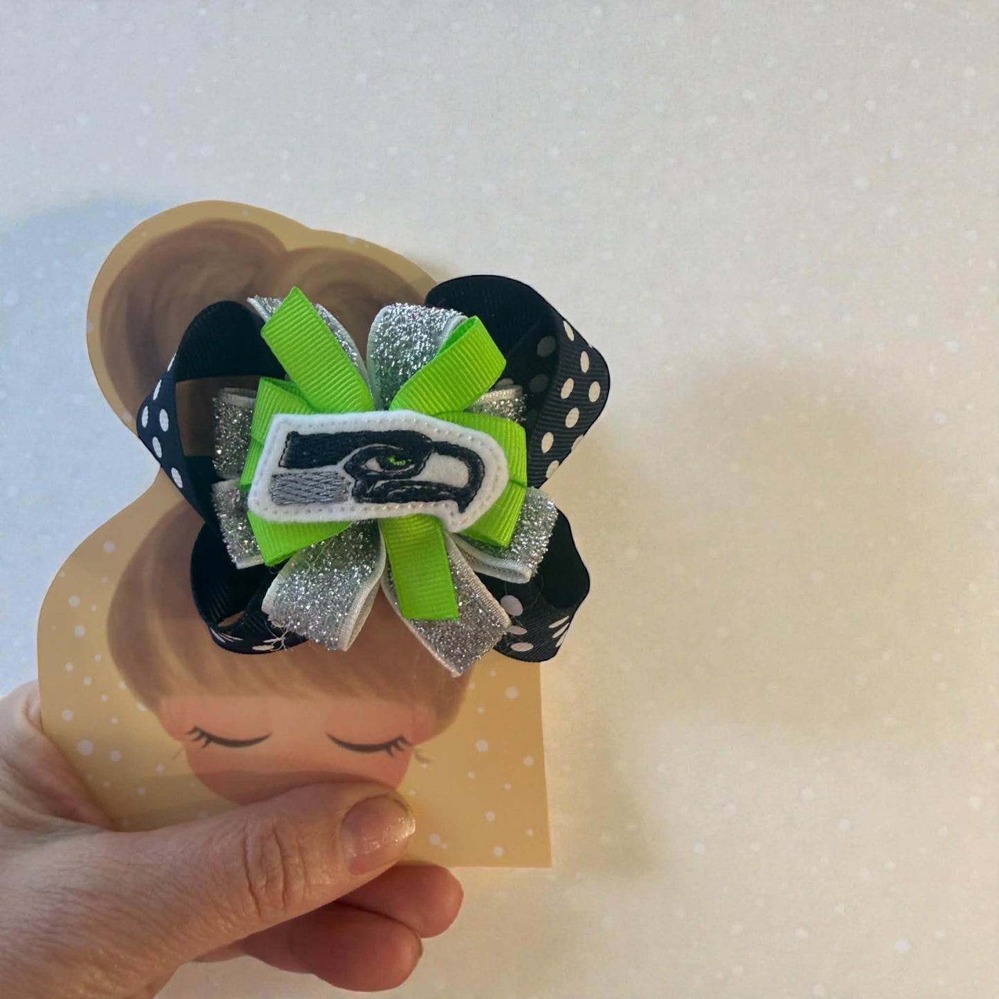 Seahawks Inspired Hair Bow
